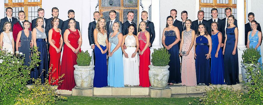 READY TO DANCE THE NIGHT AWAY: A group of GHS girls and their partners got together for a photo opportunity before the start of the recent matric dance Picture: PIXEL PERFECT PHOTOGRAPHY