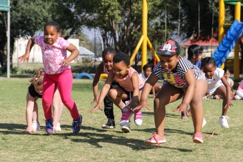Having fun at Balmoral's 55th birthday, from left, Chloe Petzer, Enam Mvuza, Okuhle Ntungo, Sesethu Ranelo and Onakho Zantsi 