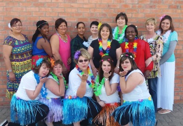 Twizza staff in festive mood on casual day 