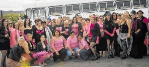 Komani women who boarded a bus as part of a fundraising drive for Cansa recently  Picture: ABONGILE SOLUNDWANA