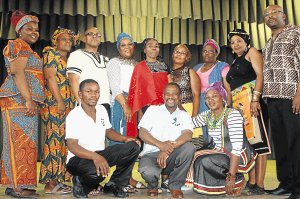 WE ARE GRATEFUL: Lonwabo Primary School teachers hosted a parents’ day meeting at Ezibeleni Lukhanji Hall last Thursday to thank parents for their support for the school with, back from left, Noxolo Maqunga, Bongiwe Jabanga, principal Melikhaya Tywabi, Nokulinda Sam, Nokuzola Ntoyanto, Thembisa Panya, Thuliwe Manqina, Nomathamsanqa Smama, Lungile Masumpa and, front from left, Fikile Langkop, school governing body chairman Xolile Bendlela and Nobantu Mafilika Picture: ABONGILE SOLUNDWANA © The Rep